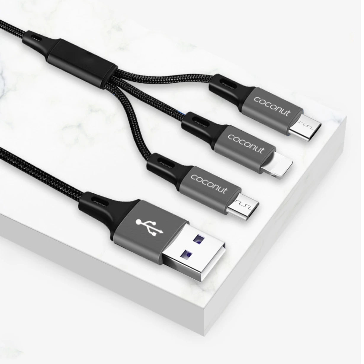 C16 3-in-1 Cable 3A, 1M length for multiple devices